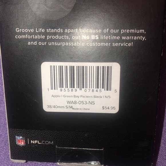 New Groove Life Apple Watch Band NFL Green Bay Packers 38/40mm S/M No Watch - Picture 4 of 4
